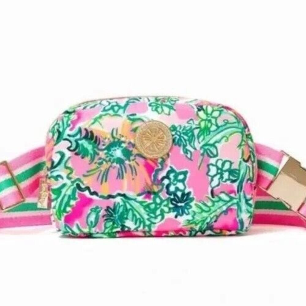 Lilly Pulitzer GWP Belt Bag Soleil Pink Perfect Poppy